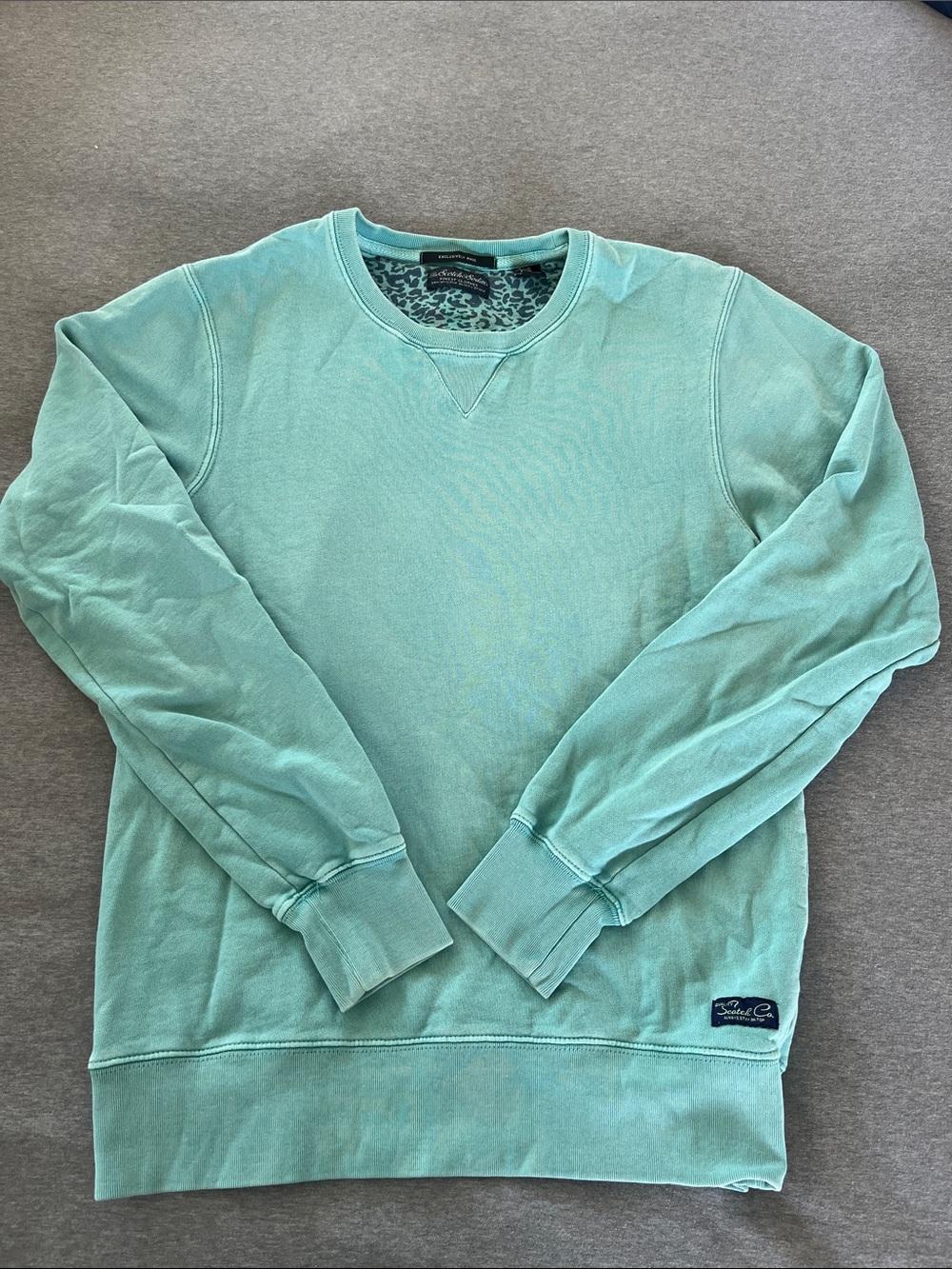 Scotch & Soda Crewneck Women’s Sweatshirt in Teal Small